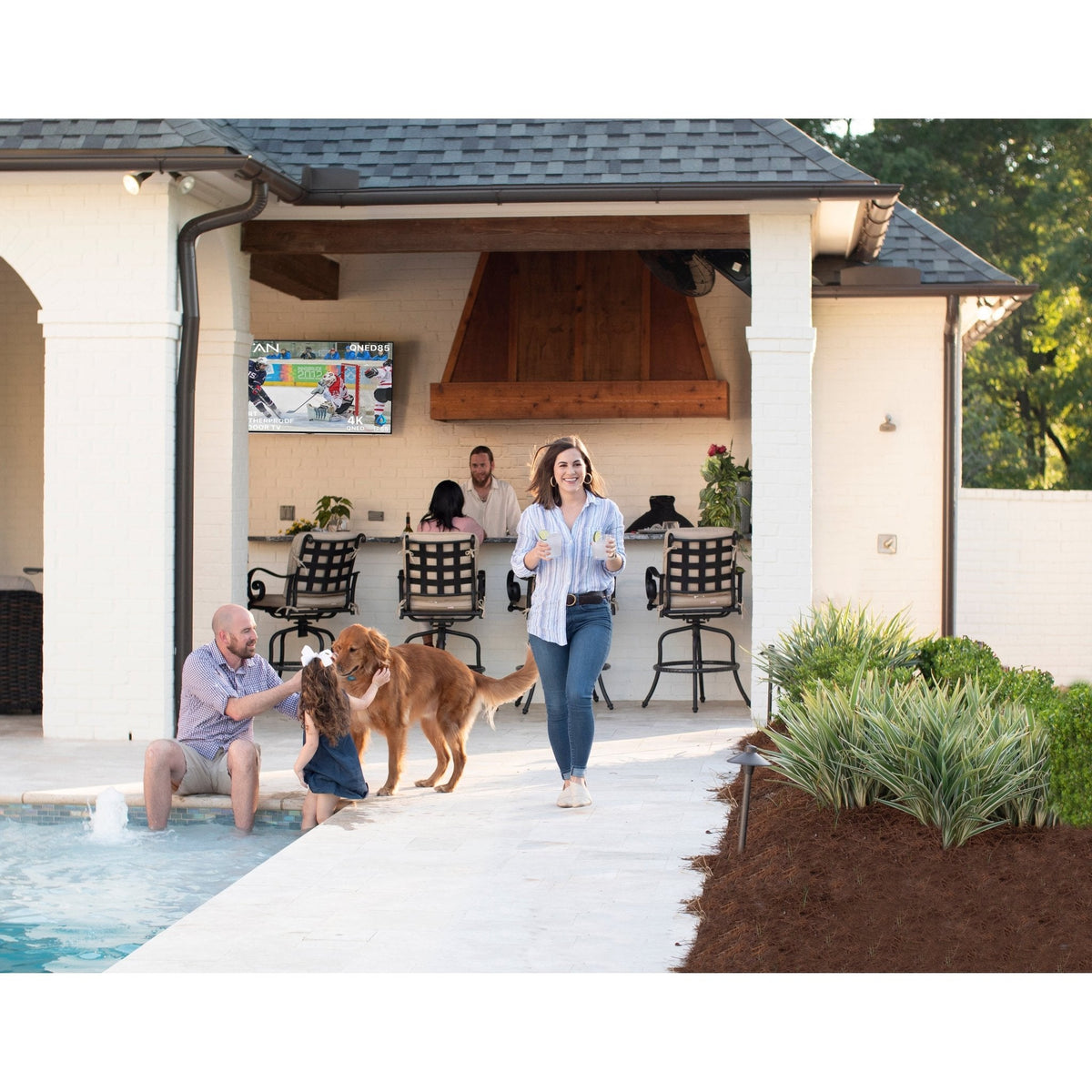 Titan Weatherproof Outdoor TV Full Sun L-200 QNED 4K Smart TV powered by LG WebOS-Purely Relaxation