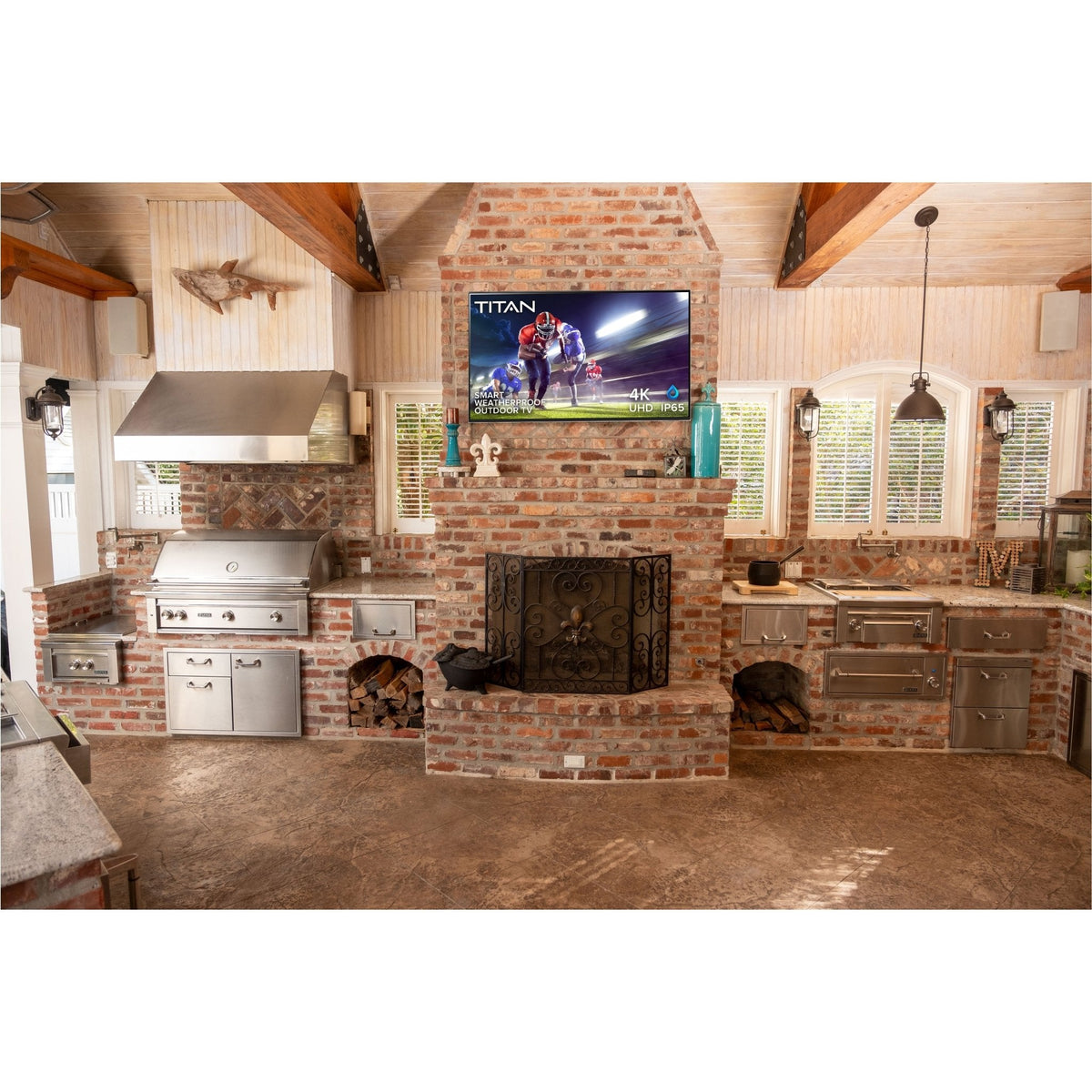 Titan Weatherproof Outdoor TV Full Sun L-100 UHD 4K Smart TV powered by LG WebOS-Purely Relaxation