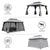 Grand Patio 10x13 Gazebo Double Soft Top All-Weather Canopy Anti-UV Shelter with Privacy Curtains and Netting for Patio, Deck, Backyard, Garden, Lawns