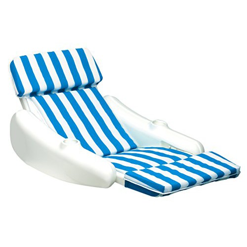 SWIMLINE ORIGINAL Sunchaser Padded Luxury Lounge Chair Pool Float | Molded Frame &amp; Pontoon Design | Pool Floats Adult | Pool Lounger | Pool Accessories | Pool Chairs and Lounges For In Pool