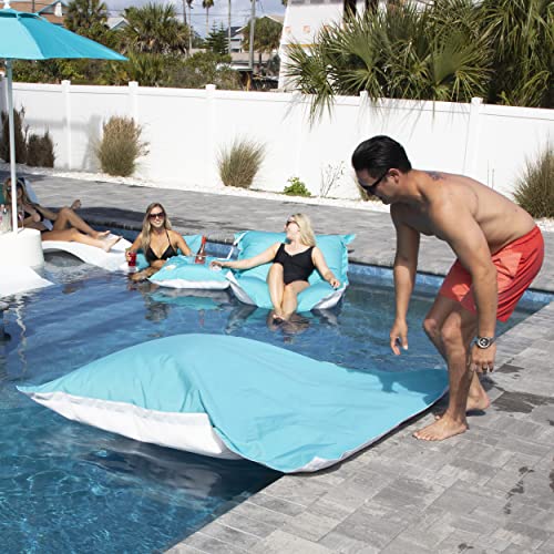 King Kai Adult Pool Float, Fade-Resistant Marine-Grade Fabric, Floating Raft, Resort-Like Comfort, 58 in x 72 in, Aruba