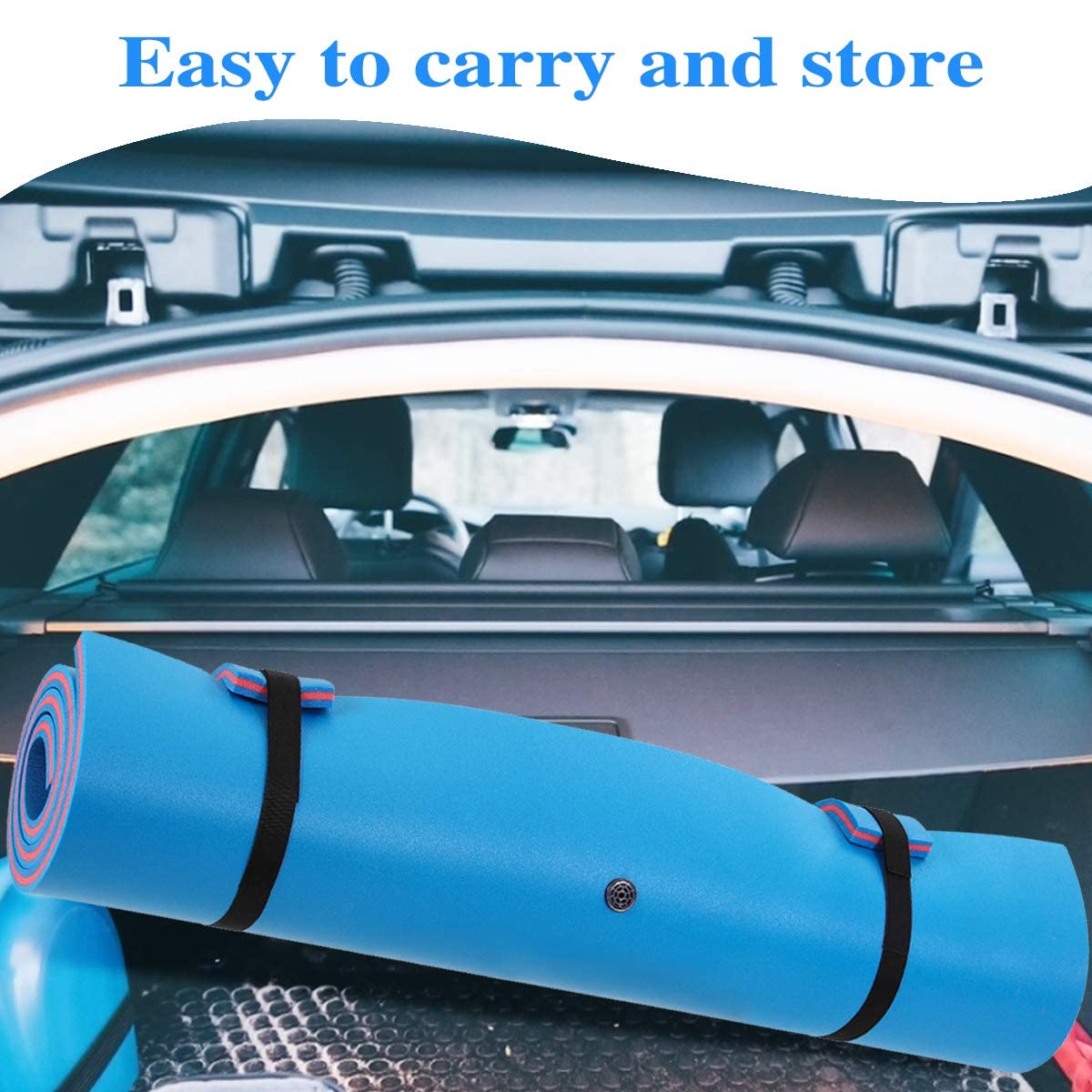 Max4out Water Floating Mat 9/12/18 FT Foam Lake Floats Floating Foam Pad Lily Pad for Water Recreation and Relaxing Lily Mat for Family Floating Pad for Pets Pool Float for Party (Blue-350)