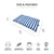 Big Joe Lagoon Lounger No Inflation Needed Pool Float, Americana Nautical Stripe Double Sided Mesh, Quick Draining Fabric, 5 feet Giant