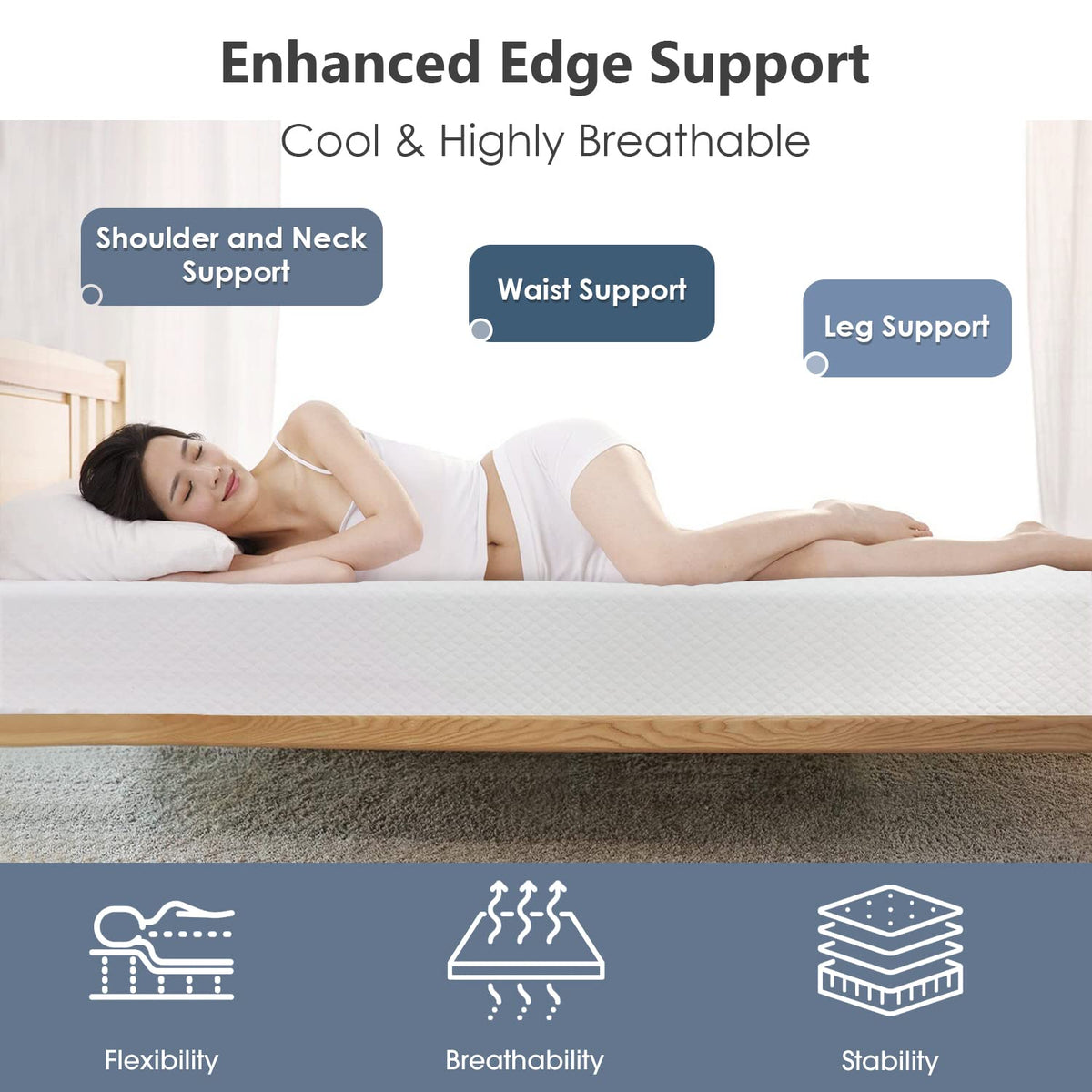 12 Inches Cooling-Gel Memory Foam Mattress Medium Firm Feel Memory Foam Mattress Bed in a Box CertiPUR-US Certified,Full