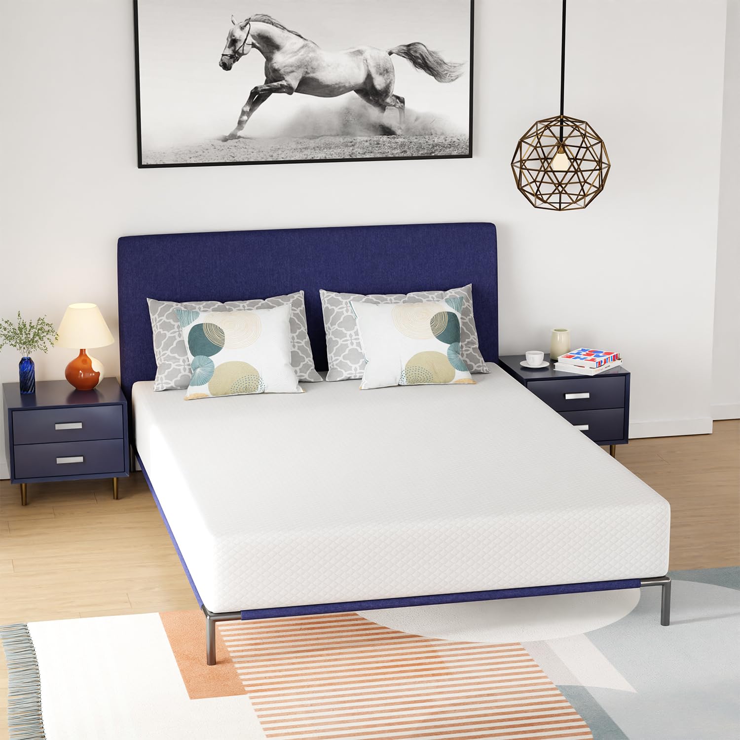 PayLessHere 10 Inch Queen Gel Memory Foam Mattress Fiberglass Free/CertiPUR-US Certified/Bed-in-a-Box/Cool Sleep & Comfy Support