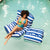 Big Joe Roma Caddie No Inflation Needed Pool Float Drink Holder, Americana Nautical Stripe Double Sided Mesh, Quick Draining Fabric, 2 feet
