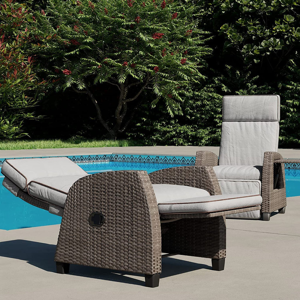 reclining garden chairs set of 2