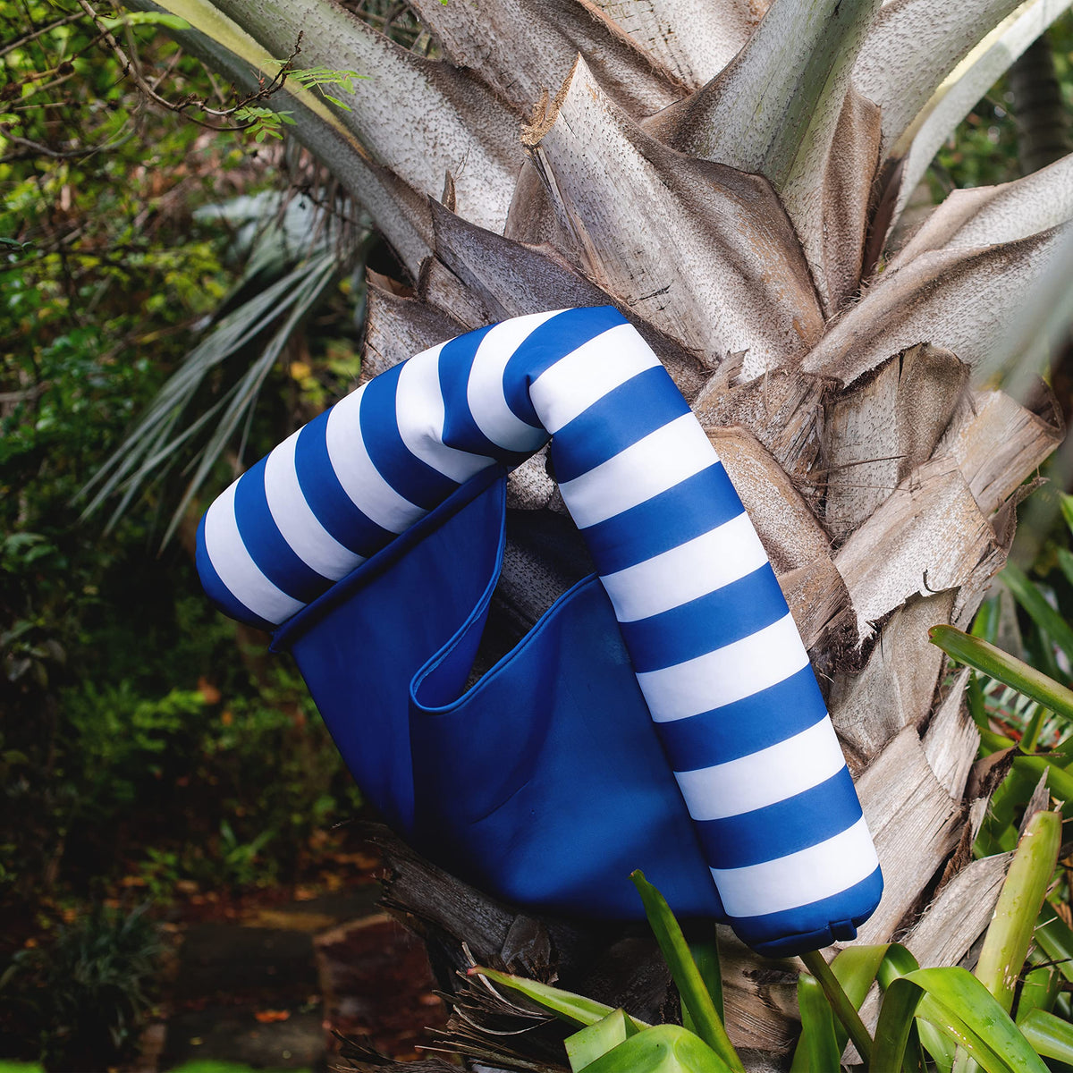 Big Joe Noodle Sling 2 Pack No Inflation Needed Pool Seat with Armrests, Americana Nautical Stripe Double Sided Mesh, 3ft