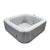 ALEKO 6 Person Gray and White 265 Gallon Square Inflatable Jetted Hot Tub with Cover-Hot Tub-Purely Relaxation