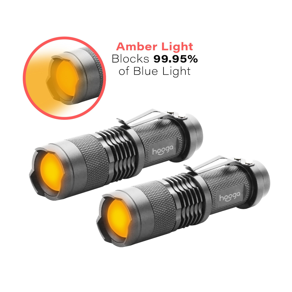 Hooga Amber Flashlights - 2pk