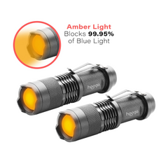 Hooga Amber Flashlights - 2pk