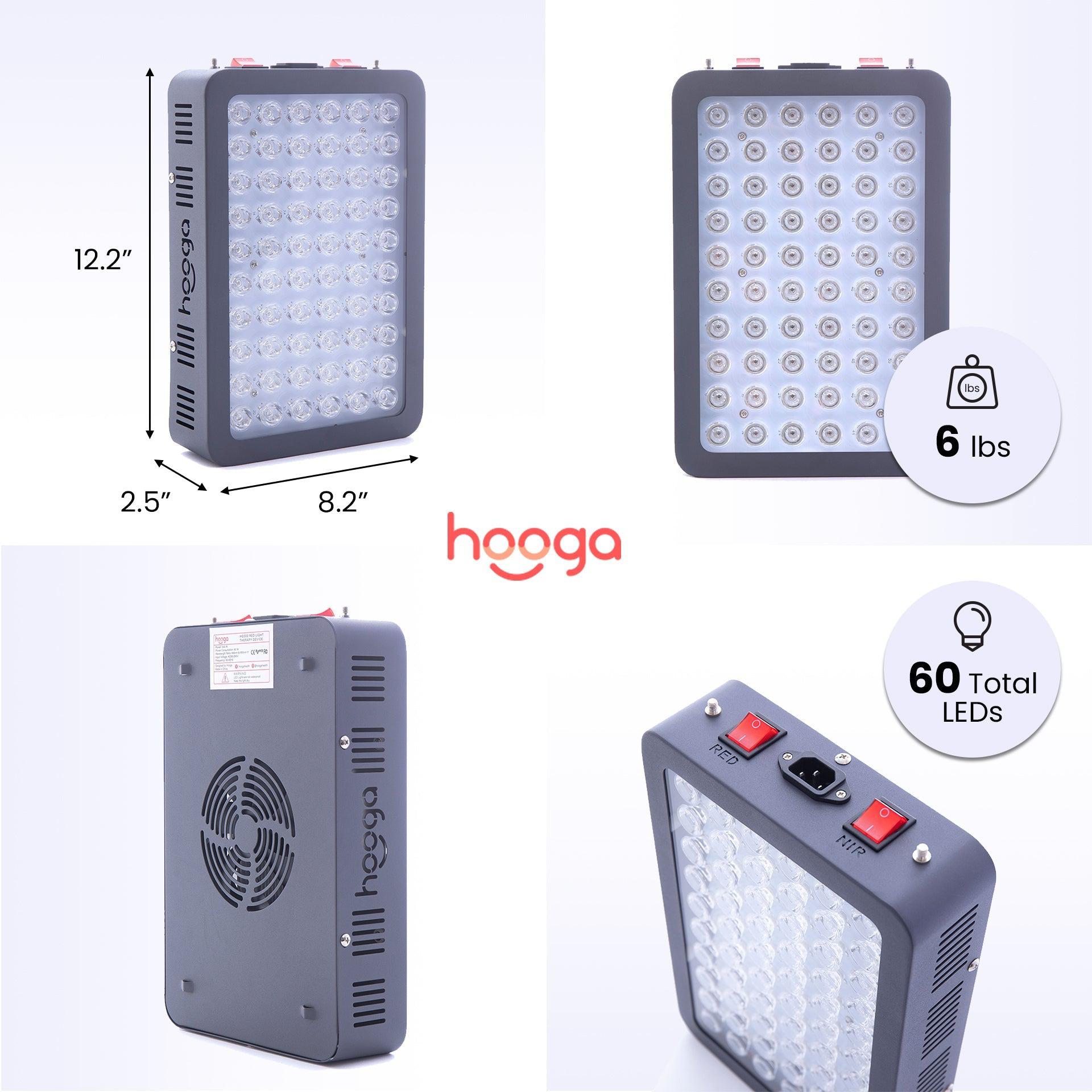 Hooga HG300 Small Red Light Therapy Portable Panel For Face and Body