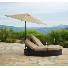 dream chair patio chaise lounge with umbrella Solara Outdoor Double Color:Mangrove Red / MANR Lot - Antique Wooden 990 When unfavorable weather approaches