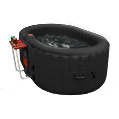 ALEKO 2 Person Black 145 Gallon Oval Inflatable Jetted Hot Tub with Drink Tray and Cover - Purely Relaxation
