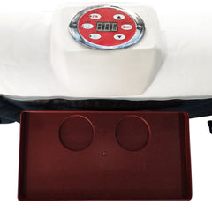 ALEKO 2 Person Black and White 145 Gallon Oval Inflatable Jetted Hot Tub with Drink Tray and Cover - Purely Relaxation