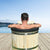 Aleko 2 Person Pine Hot Tub with Stove or Cold Plunge HT2PIN-AP -Corn Tub - Purely Relaxation