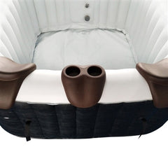 ALEKO 3 Piece Removable Headrest and Drink Holder Set for Inflatable Hot Tub Spa - Purely Relaxation