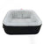 ALEKO 6 Person Black and White 265 Gallon Square Inflatable Jetted Hot Tub with Cover - Purely Relaxation