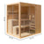 ALEKO Canadian Hemlock Indoor 4 Person Wet Dry Sauna with LED Lights - Heater Included - STHE4INNY-AP - Purely Relaxation