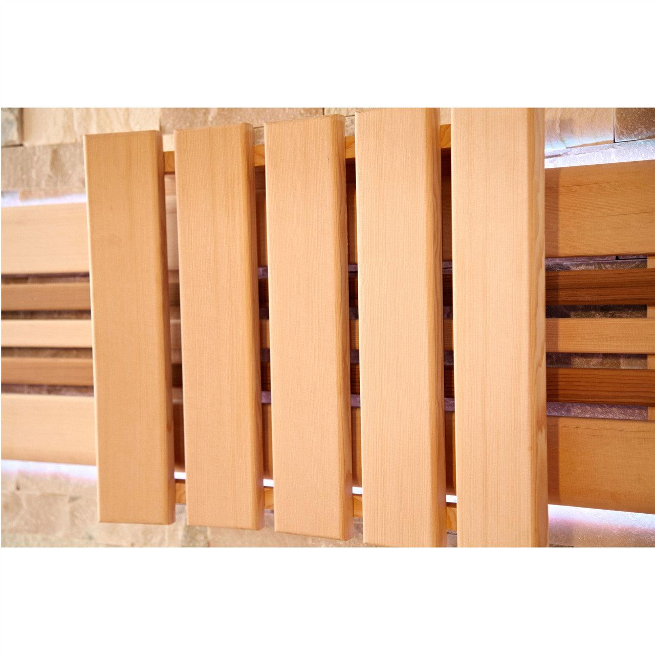 ALEKO Canadian Hemlock Indoor 6 Person Wet Dry Sauna with LED Lights - Heater Included - STHE6GLEN-AP - Purely Relaxation