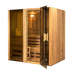 ALEKO Hemlock Indoor Wet Dry 4 Person Steam Room Sauna With Heater - STI4HEM-AP - Purely Relaxation