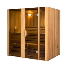 ALEKO Hemlock Indoor Wet Dry 4 Person Steam Room Sauna With Heater - STI4HEM-AP - Purely Relaxation