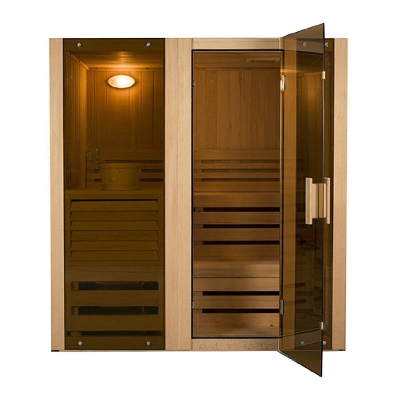 ALEKO Hemlock Indoor Wet Dry 4 Person Steam Room Sauna With Heater - STI4HEM-AP - Purely Relaxation