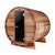 ALEKO Outdoor and Indoor 4 Person Rustic Western Red Cedar Barrel Sauna With Heater - SB4CEDAR-AP - Purely Relaxation