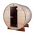 ALEKO Outdoor and Indoor White Pine 4 Person Barrel Sauna With Heater -SB4PINE-AP - Purely Relaxation