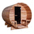 ALEKO Outdoor or Indoor Western Red Cedar 8 Person Wet Dry Barrel Sauna With Front Porch Canopy - With Heater - SB8CEDARCP-AP - Purely Relaxation