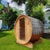 ALEKO Outdoor Rustic 8 Person Cedar Barrel Steam Sauna With Bitumen Shingle Roofing - SBRCE8DART-AP - Purely Relaxation