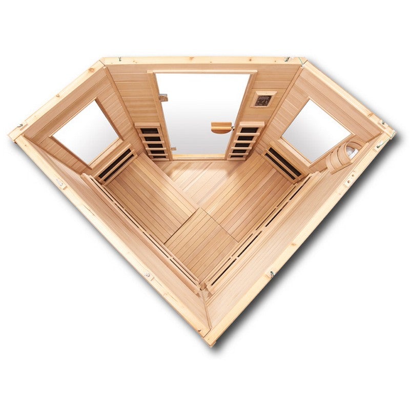 Clearlight Premier™ IS-C Three Person Corner Far Infrared Sauna - Purely Relaxation