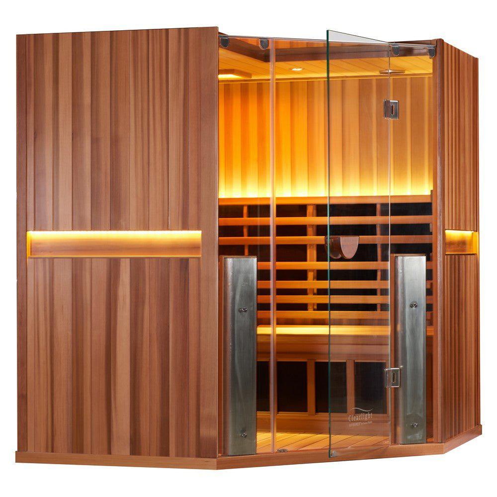 Clearlight Sanctuary™ C 4 Person Full Spectrum Infrared Corner Sauna - Purely Relaxation