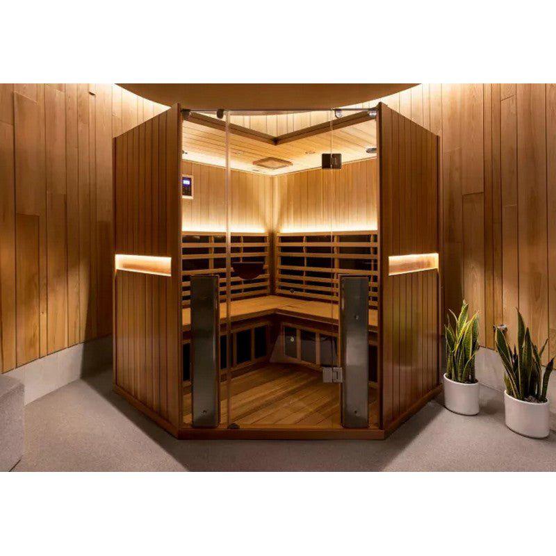 Clearlight Sanctuary™ C 4 Person Full Spectrum Infrared Corner Sauna - Purely Relaxation