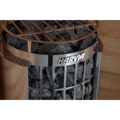 Harvia Cilindro Half Series Stainless Steel Sauna Heater with Built-In Timer & Temperature Controls - Purely Relaxation