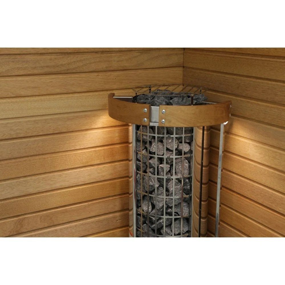 Harvia Cilindro Half Series Stainless Steel Sauna Heater with Built-In Timer & Temperature Controls - Purely Relaxation