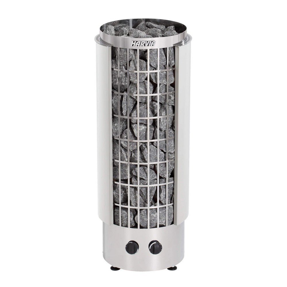 Harvia Cilindro Half Series Stainless Steel Sauna Heater with Built-In Timer & Temperature Controls - Purely Relaxation