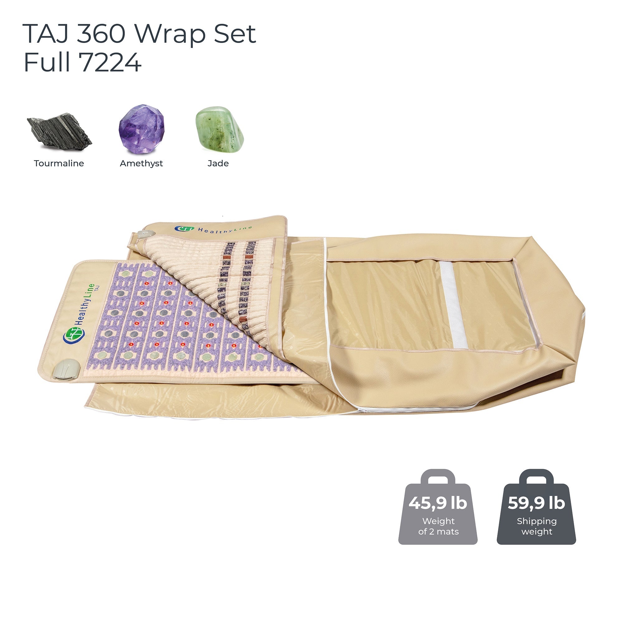 HealthyLine 360 Wrap Set™ TAJ & SOFT Full 7224 - Photon PEMF InfraMat Pro® - Purely Relaxation