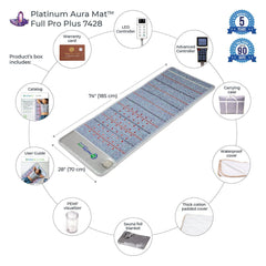 HealthyLine Platinum Aura Mat Full Pro PLUS 7428 Firm - Photon Advanced PEMF InfraMat Pro® - Purely Relaxation
