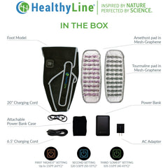 HealthyLine Portable Heated Gemstone Pad - Foot Model with Power-bank - Purely Relaxation
