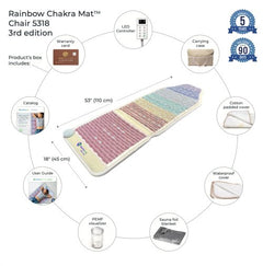 HealthyLine Rainbow Chakra Mat™ Chair 5318 Firm - Photon PEMF InframMat Pro® - Purely Relaxation