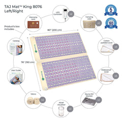 HealthyLine TAJ-Mat™ King 8076 Firm - Photon PEMF Split Inframat Pro® - Purely Relaxation