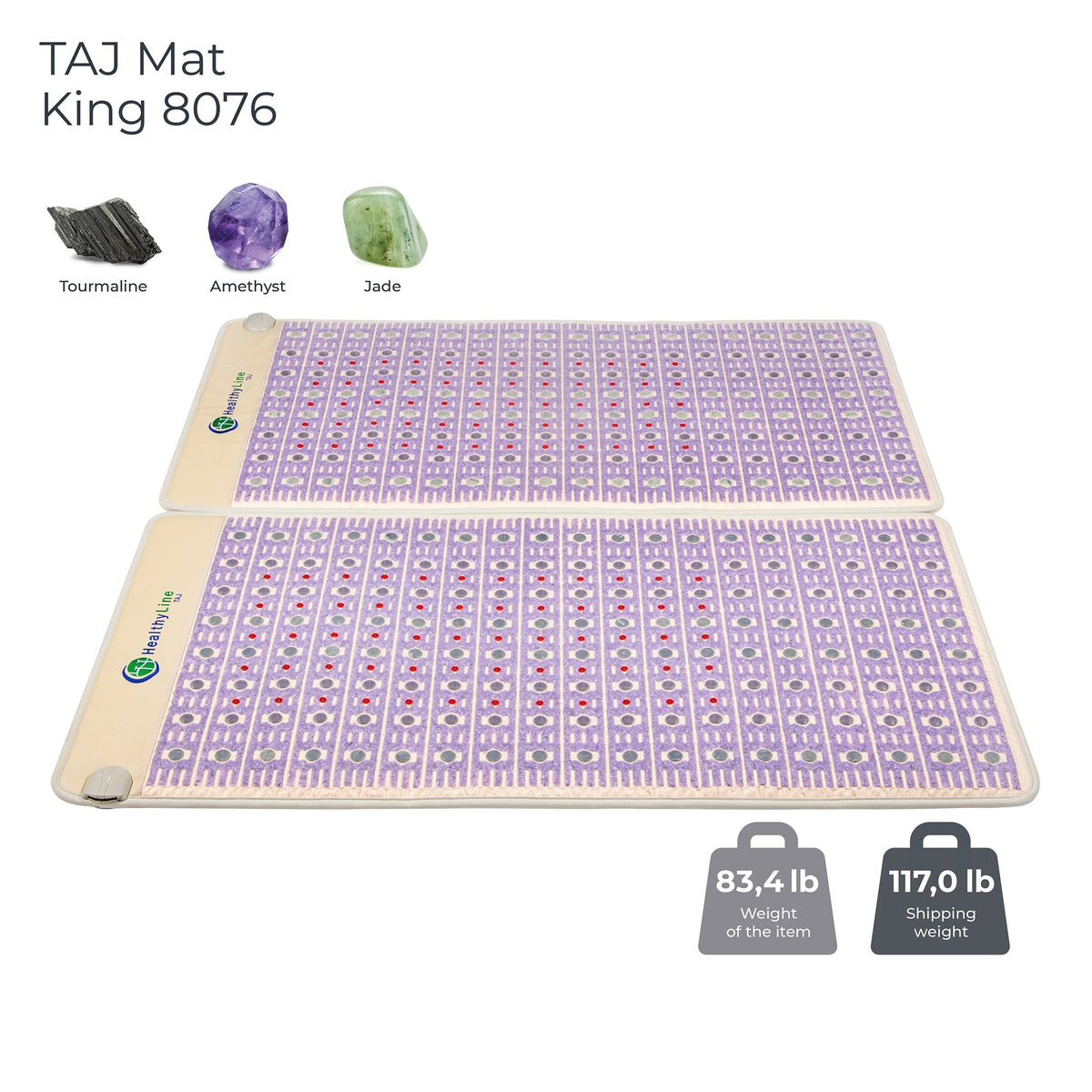 HealthyLine TAJ-Mat™ King 8076 Firm - Photon PEMF Split Inframat Pro® - Purely Relaxation