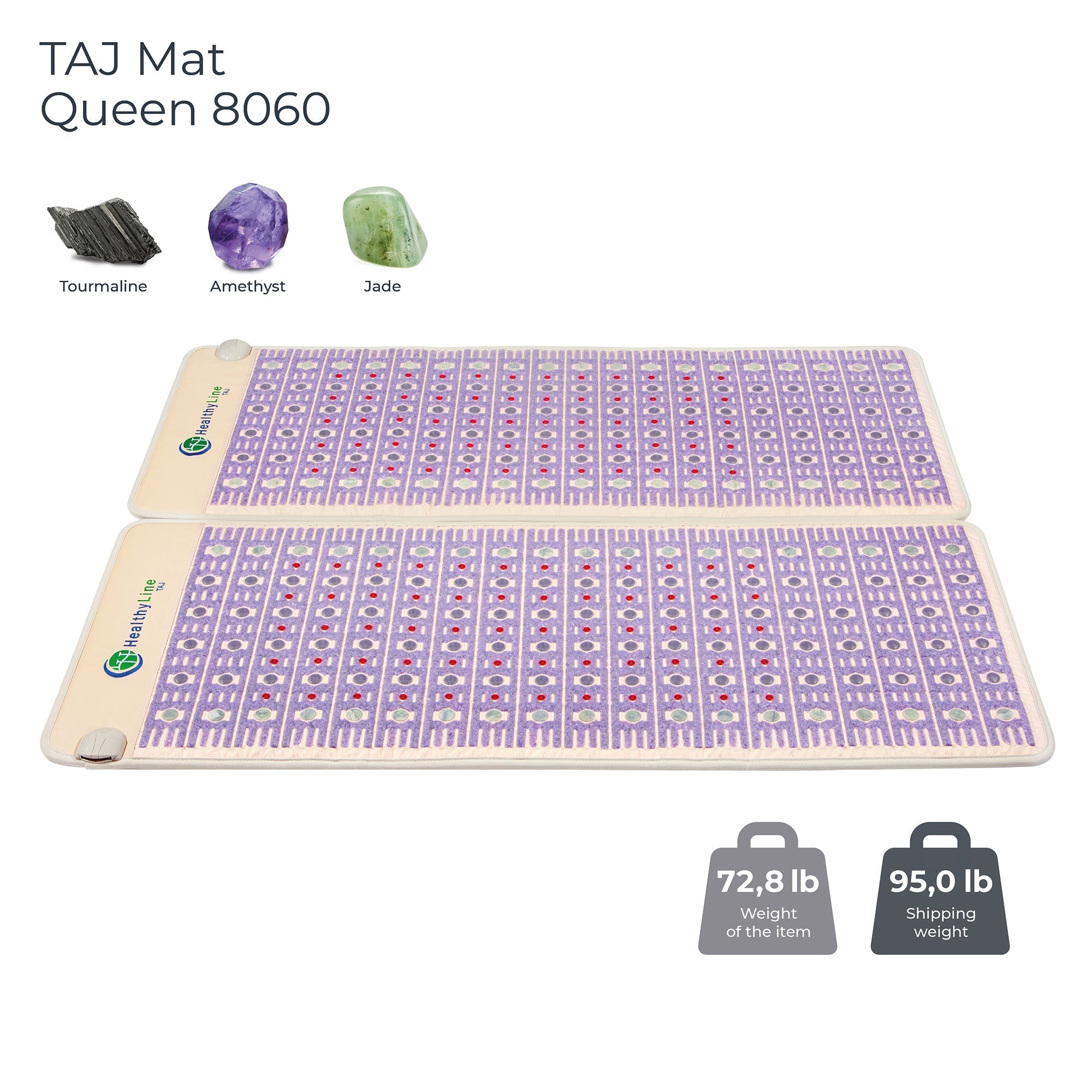 HealthyLine TAJ-Mat™ Queen 8060 Firm - Photon PEMF Split Inframat Pro® - Purely Relaxation