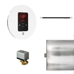 Mr. Steam Basic Butler Linear Steam Shower Control Package with iTempo Control and Linear SteamHead Round - Purely Relaxation