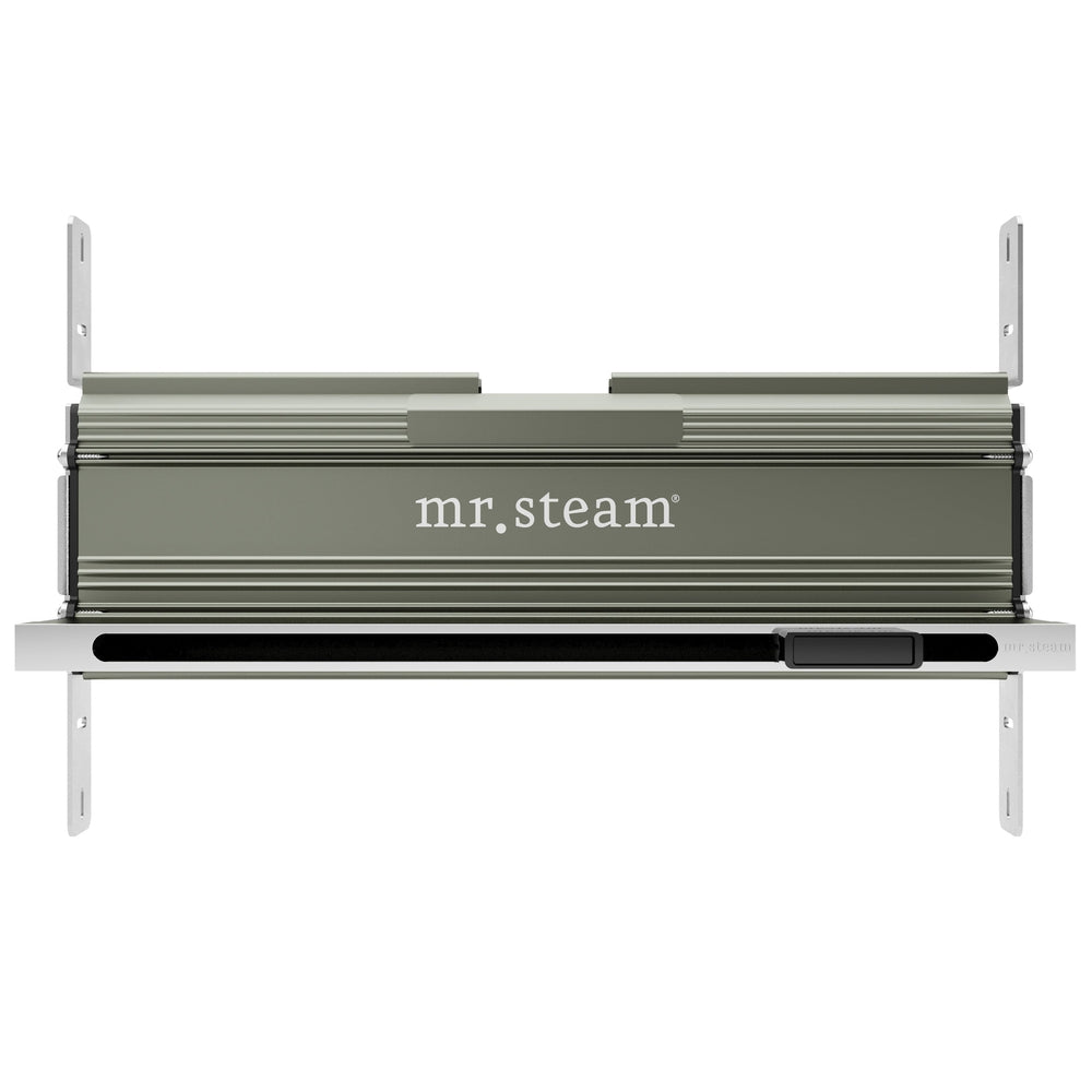 Mr. Steam Linear 27 in. W. Steamhead with AromaTherapy Reservoir in Aluminum - Purely Relaxation