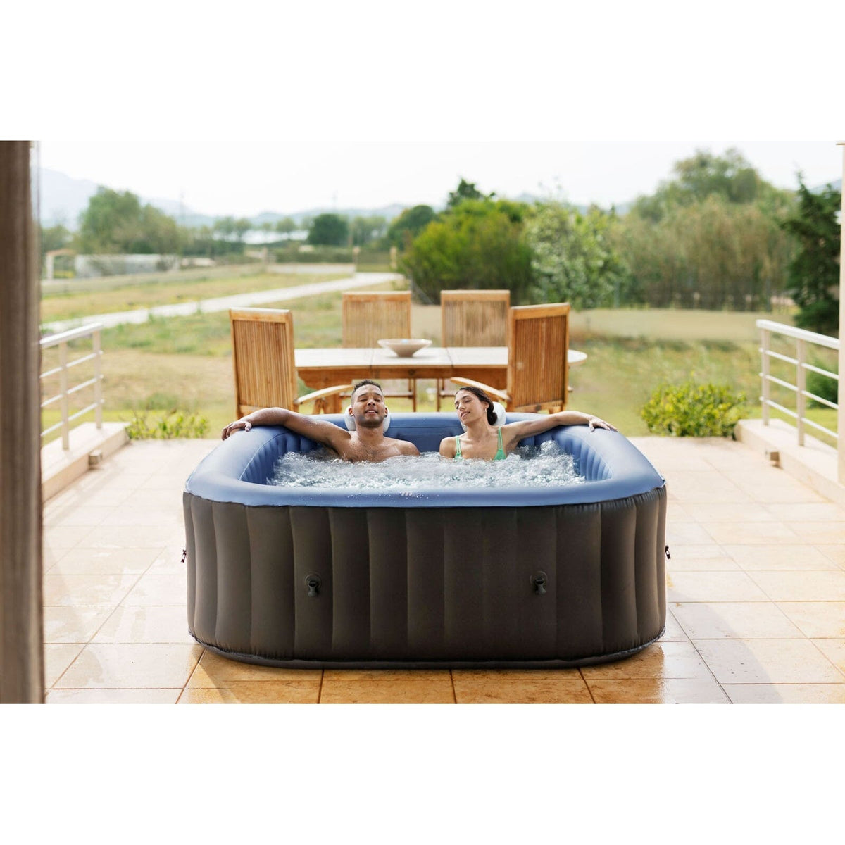 MSPA COMFORT Tekapo 6 Person Square Inflatable Tot Tub Spa - Purely Relaxation