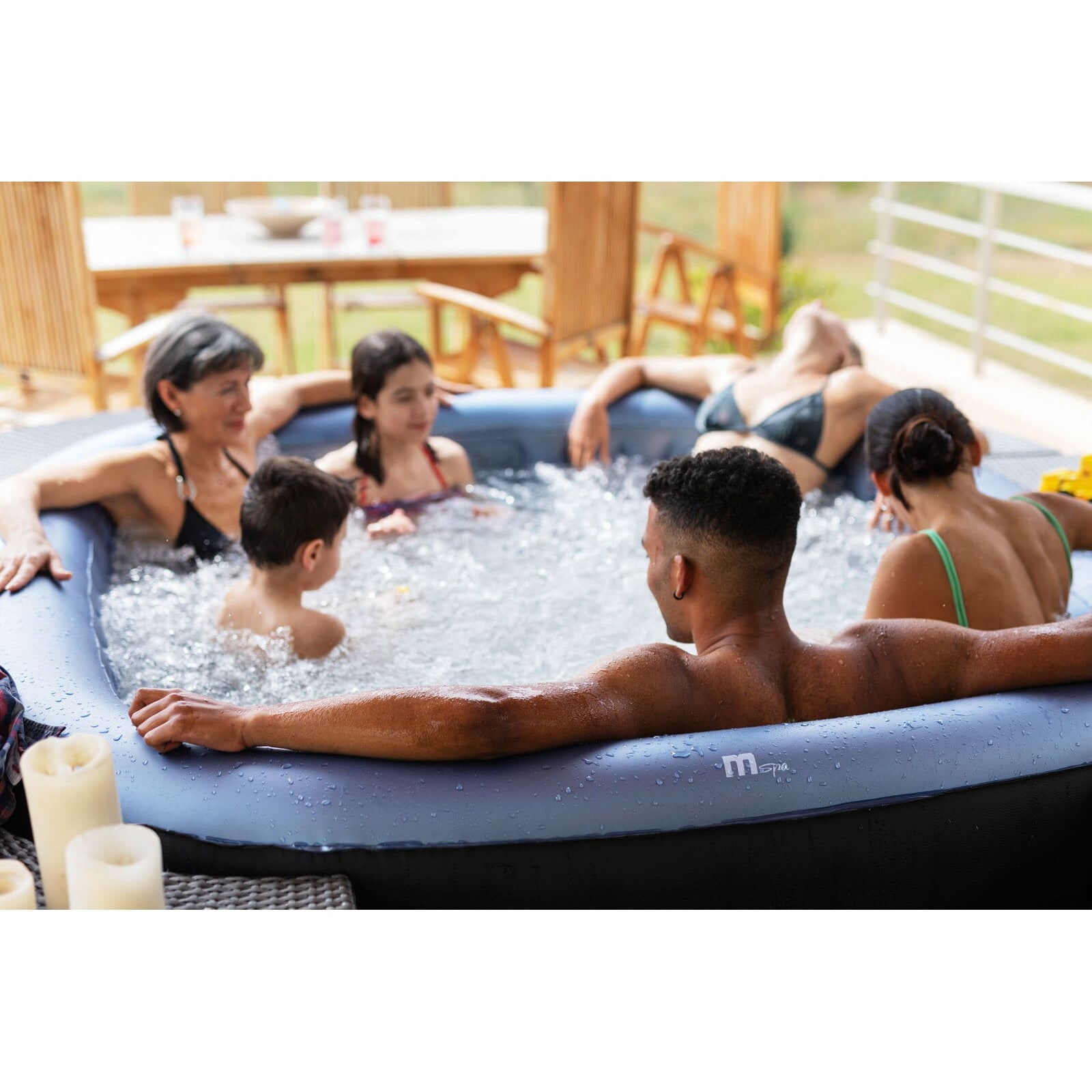 MSPA COMFORT Tekapo 6 Person Square Inflatable Tot Tub Spa - Purely Relaxation