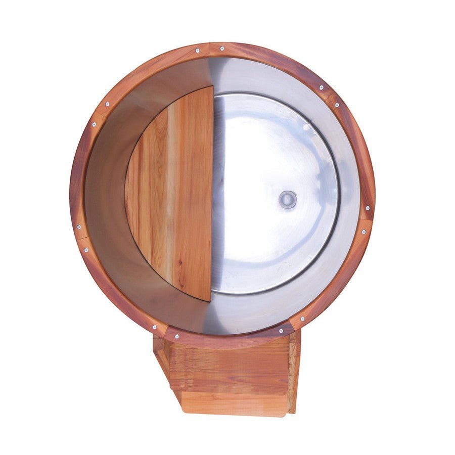 Outdoor Cedar Ice Cold Barrel Plunge Tub 118 Gallon - Purely Relaxation