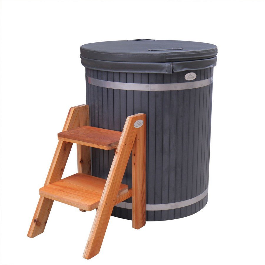 Outdoor Cedar Ice Cold Barrel Plunge Tub 118 Gallon - Purely Relaxation
